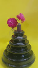 Load and play video in Gallery viewer, BACKFLOW BURNER ROUND PYRAMID WITH BACKFLOW DHOOP